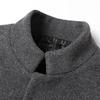 Men Trench Coat Solid Color Warm Autumn Winter Windproof Slim Jacket for Daily Wear