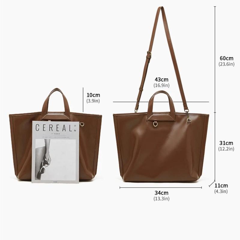 Large Tote Bag for Women Genuine Leather Handbag Commuter Shoulder Crossbody Bag Ladies Messenger Bags