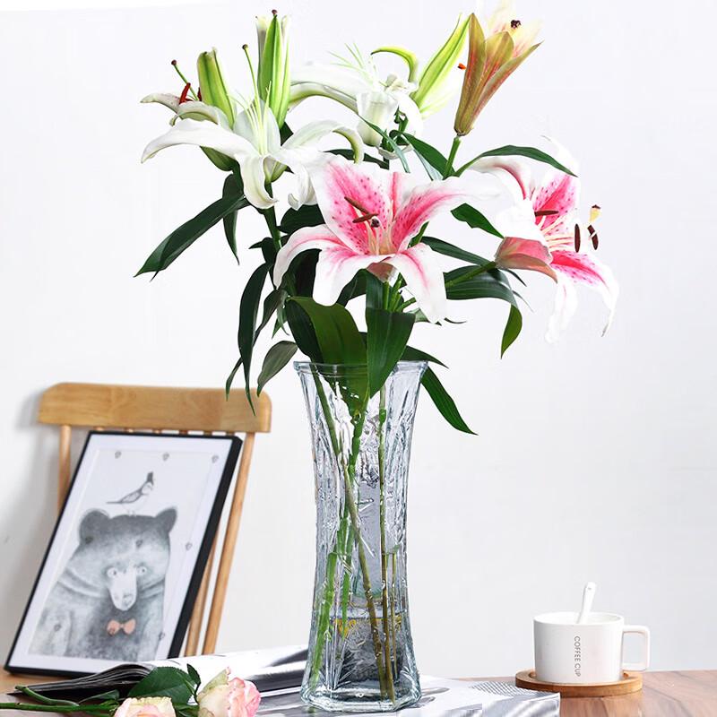 Transparent Diamond Glass Vase