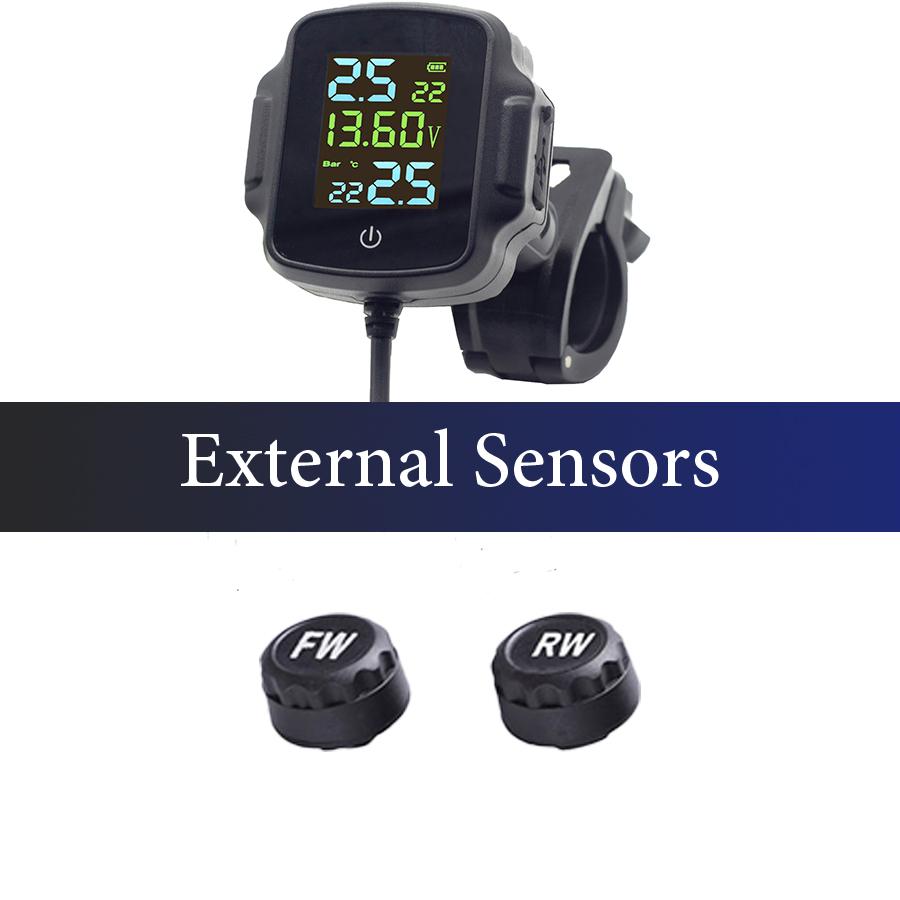 High-Precision Sensor Motorcycle Tire Pressure Monitor Built-in External Locomotive Tire Pressure and Temperature Monitor