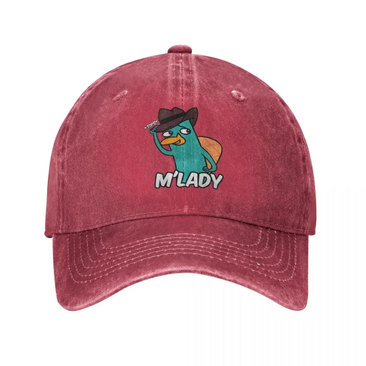 

Perry The MLady Unisex Style Baseball Cap Distressed Denim Caps Hat Casual Outdoor All Seasons Travel Sun Cap One Size