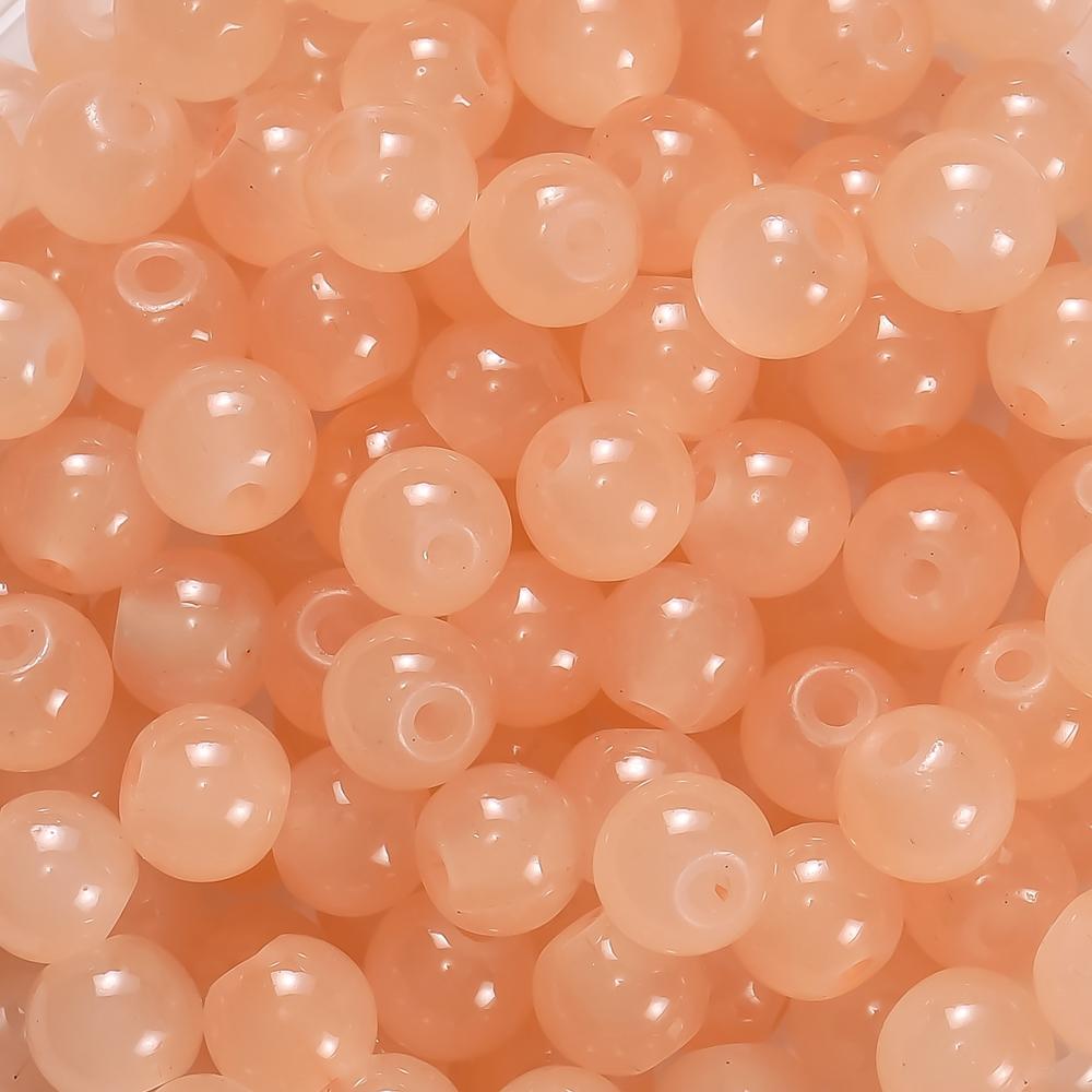 30/50pcs 6mm Glass Round Beads Colorful Spacer Loose Beads for Necklace Bracelet Diy Jewelry Making Accessories Supplies