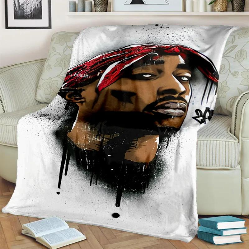 3D Legend Star Hip Hop Rapper Kunstdecke, Weiche Überwurfdecke für Zuhause Schlafzimmer Bett Sofa Picknick Reise Büro Abdeckdecke Kinder
