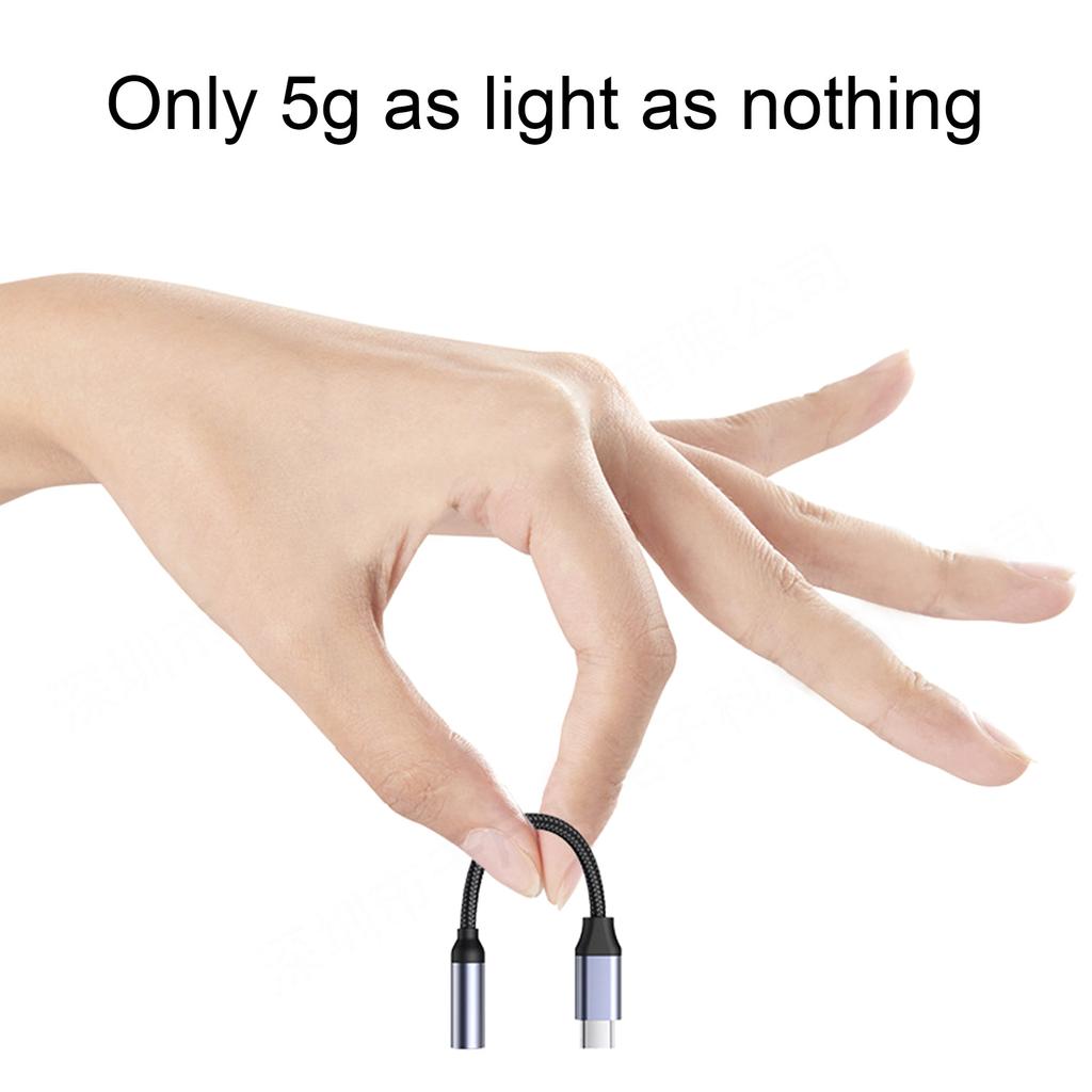 Jack Dongle Adapter Soft Flexible Type C to 3.5mm Sound Headphone Adapter for Mobile Phones