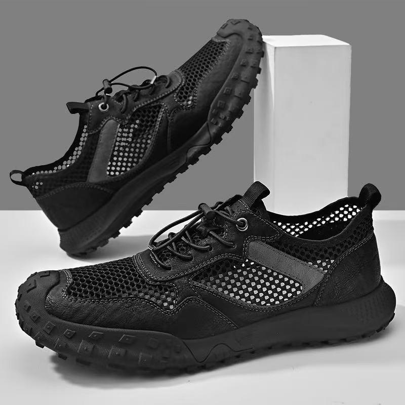 Summer new hollow men's shoes outdoor mountaineering hiking shoes sports and leisure shoes breathable mesh fashion trendy shoes