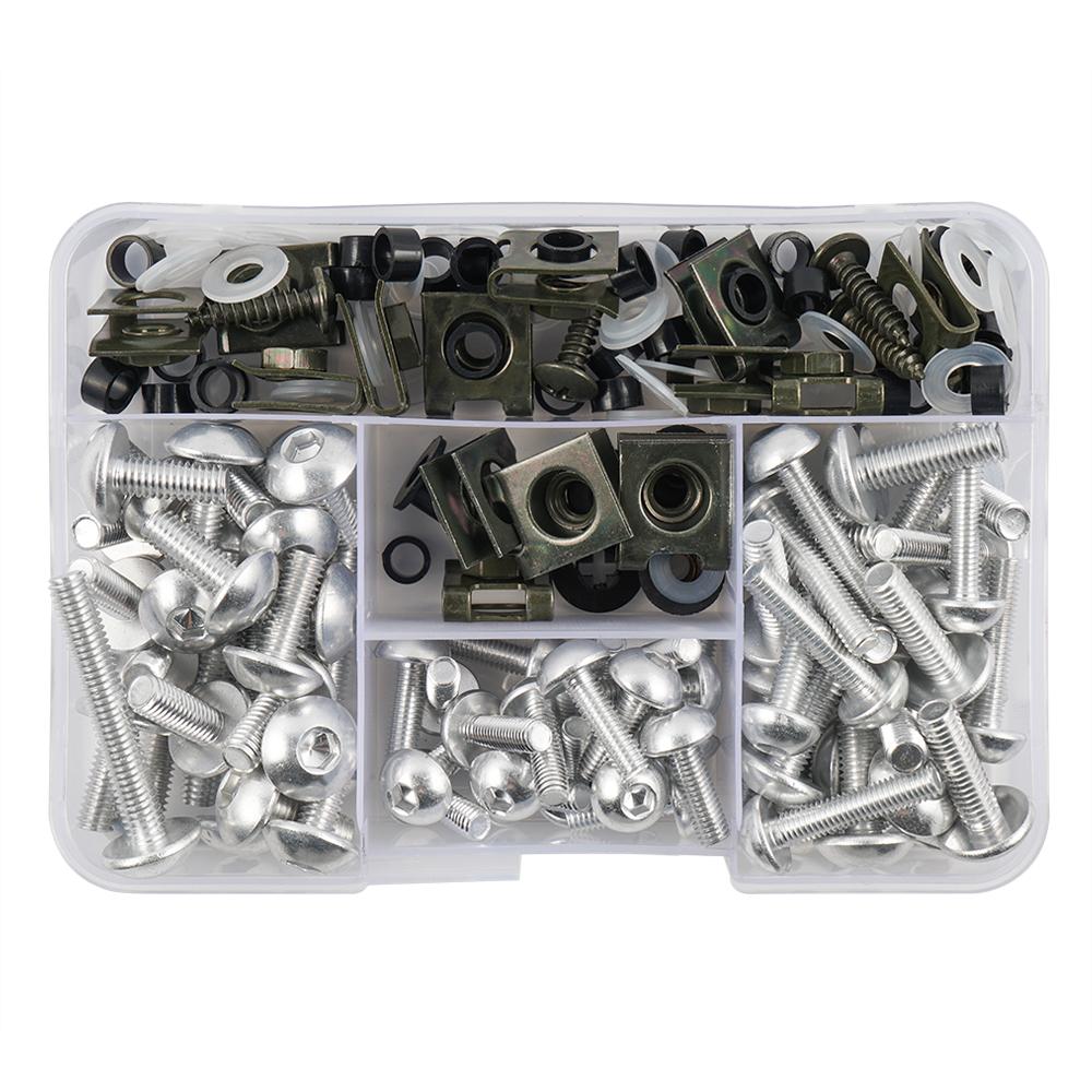 177PCS Motorcycle Complete Fairing Bolts Kit Screws Nut For KAWASAKI VERSYS 650 NINJA 300 400 650 ZX6R VULCAN S 650 ZX10R KLX250