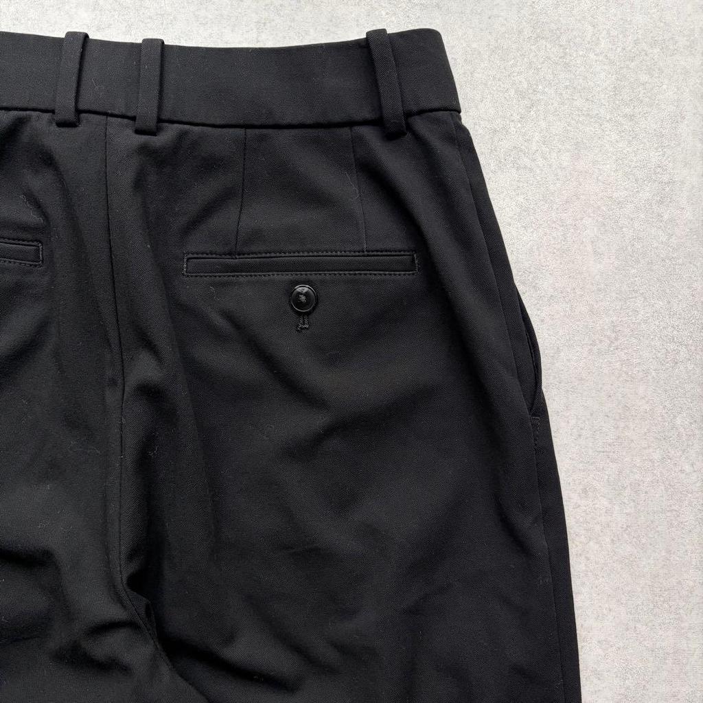 Used a544 Uniqlo Tuck Wide Pants Black M Slacks One-Tuck Black