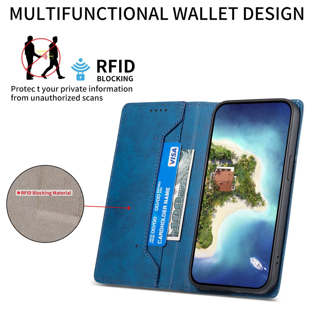 For Xiaomi Poco X7 Pro 5G/Redmi Turbo 4 5G Wallet Case RFID Blocking PU Leather Phone Cover