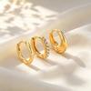 Dainty Small Huggie Hoop Earrings Set for Women, Hypoallergenic Gold Plated Zircon Earrings, Trendy Ear Jewelry Accessories