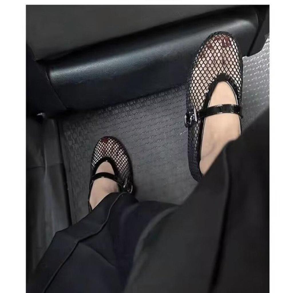 Ladies' Elegant Ballet Shoes - From Formal To Casual, with Cushioned Insoles and Non Slip Rubber Soles - Black Metal Eyelets Flat Shoes