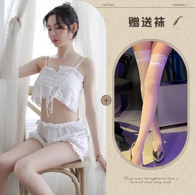 New sexy underwear suspender halter chest wrap split pajamas pajamas court female sexy