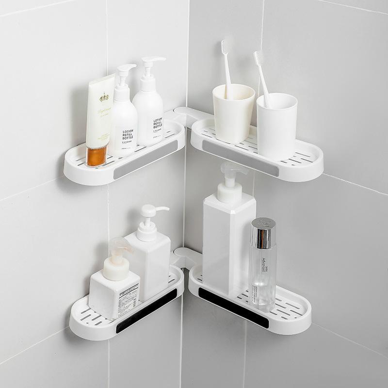 Punch-free Bathroom Plastic Rotating Drainable Storage Rack