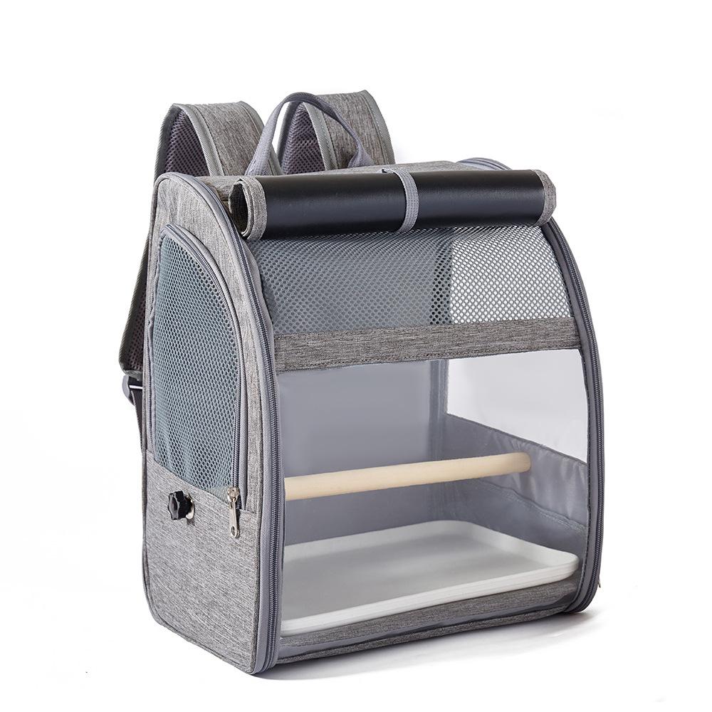 Compact Transparent Bird Travel Backpack for Small Pets