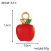 CARLIDANA Fashion Moon-shaped Multi-color Oil-dripping Gold Plated Stainless Steel Pendant Heart Apple Accessories DIY Jewelry