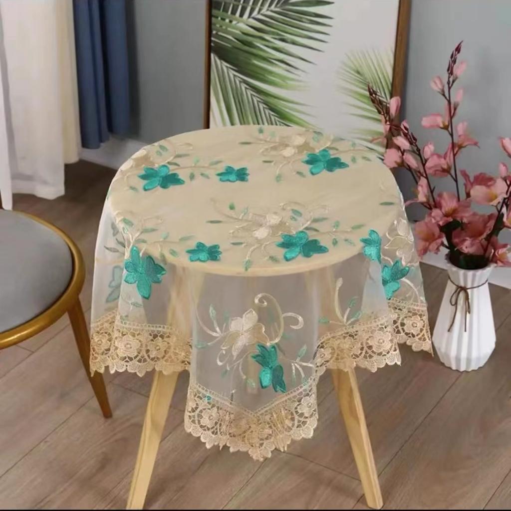 Überzugstoff Samt Spitze Bestickte Tischdecke Nachttisch, TV Kühlschrank Kaffeetisch Teeservice Staubschutzstoff