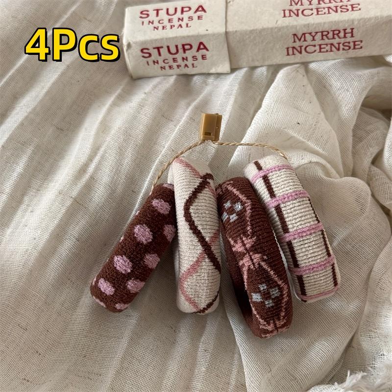 

New Korean Style Autumn Winter New Ethnic Style Terry Cloth Hair Ties Sweet Cute High Elastic Hair Ropes Cute Hair Accessories