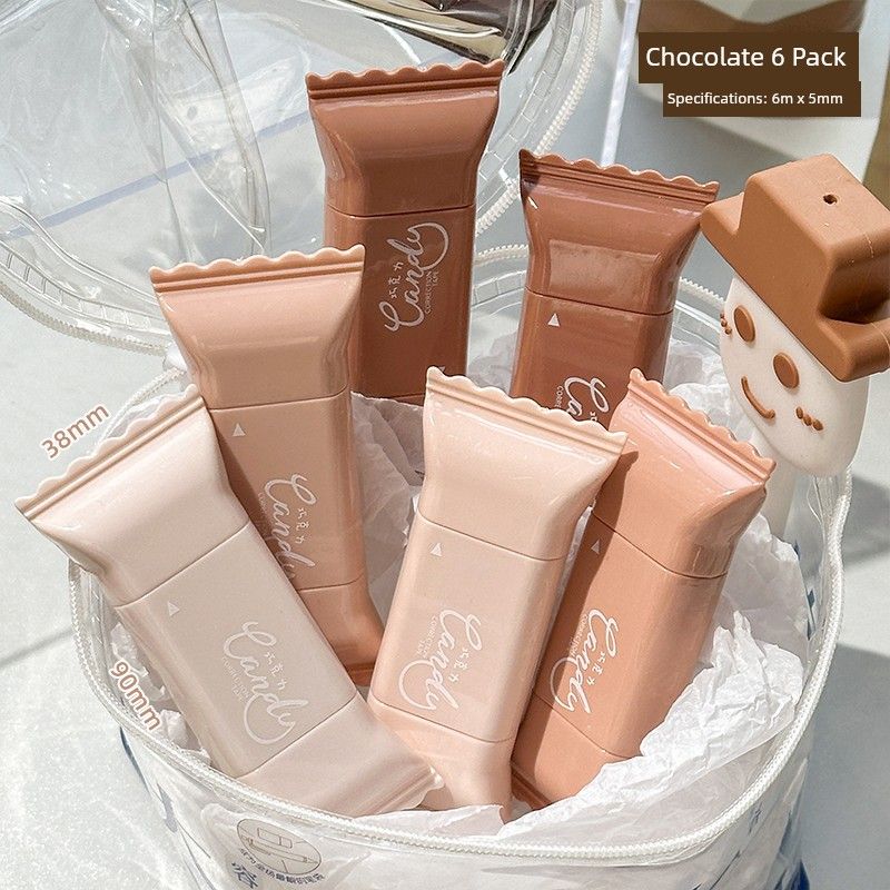 

Третий класс Второй класс Снек Корректирующая лента Студенческое творчество Большая емкость Гладкая корректирующая лента Красивая корректирующая лента для девочек К Chocolate 6 Pack