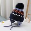 Children's hats keep warm in autumn and winter, boys and girls, small trees, windproof, Lei Feng ear hats, baby knitted thickened wool hats