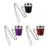5pcs  Party Shot Glasses Necklace Cups Easy To Carry Shot Glasses with Chain 30ml Camping Travel Coffee Cup
