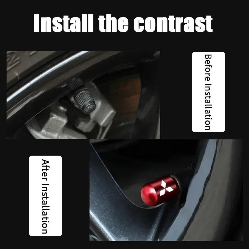 Dustproof Tyre Valve Plugs Metal Capsule Car Accessories for Mitsubishi Montero Sport Strada L200 Xpander V73 V93 lcbn94