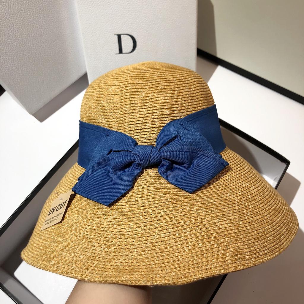 Sun Li Star With Straw Hat Japan Imported Uv Anti-Ultraviolet Big Brim Sun Hat Women Summer Travel Foldable