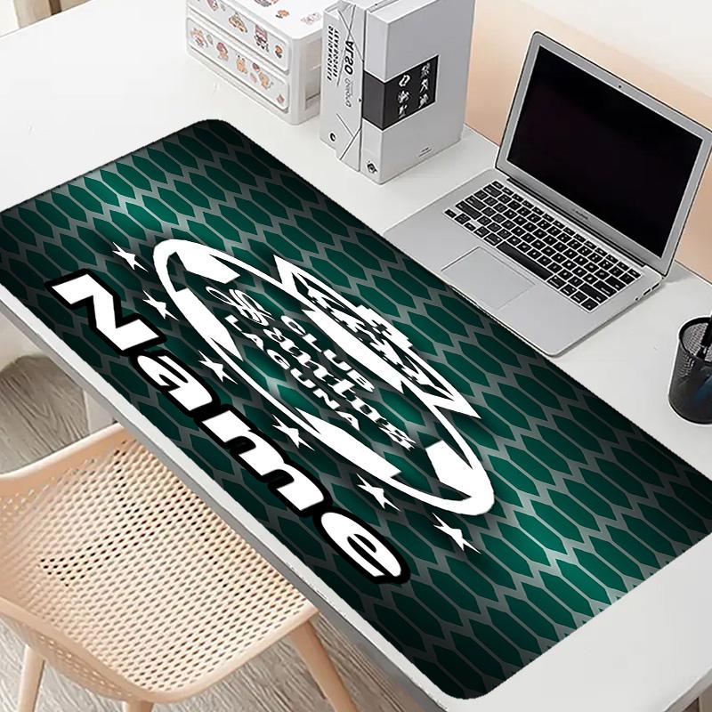 Custom Name Personalized Club Santos Laguna Pattern Mousepad, Laptop PC Desk Mat, Decorative Desk Mat for Home Keyboard Pad Gift