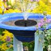 Solar-Springbrunnenpumpe Schwimmendes Solarpanel Vogeltränken Wasserbrunnen mit 6 Düsen Hof Wasserlandschaft Dekoration Brunnen