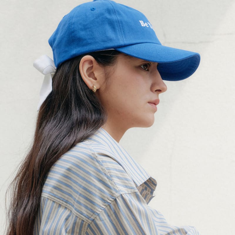 YUPPE Y RIBBON BALL CAP_BLUE