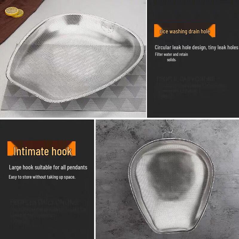 JingJingRS Edelstahl Abtropfkorb Sieb (2er-Pack)