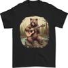 26 A Bear Playing a Ukulele Acoustic Guitar Mens T-Shirt 100% Cotton Unisex T-Shirt