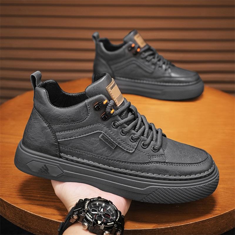 New Fashion Autumn And Winter Men's Low Top Martin Boots Students Male Boys Trending Soft Sole Work Shoes Labor Protection Martin Sneakers
