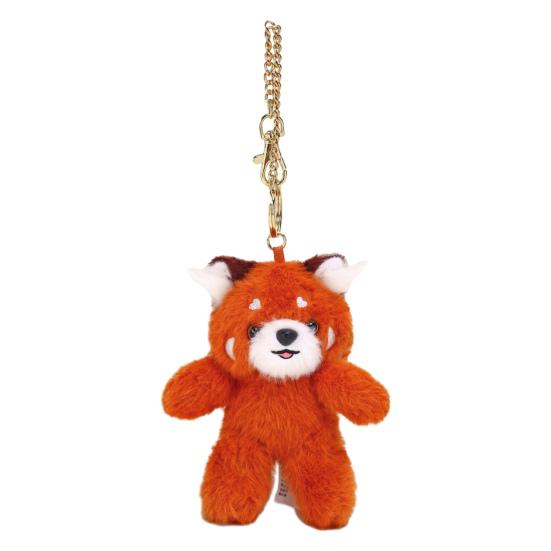 

Red Panda Plush Keychain Small Cartoon Red Panda Wearing Raincoat Bag Charm Stuffed Animal Hanging Accessories for Handbag Purse A
