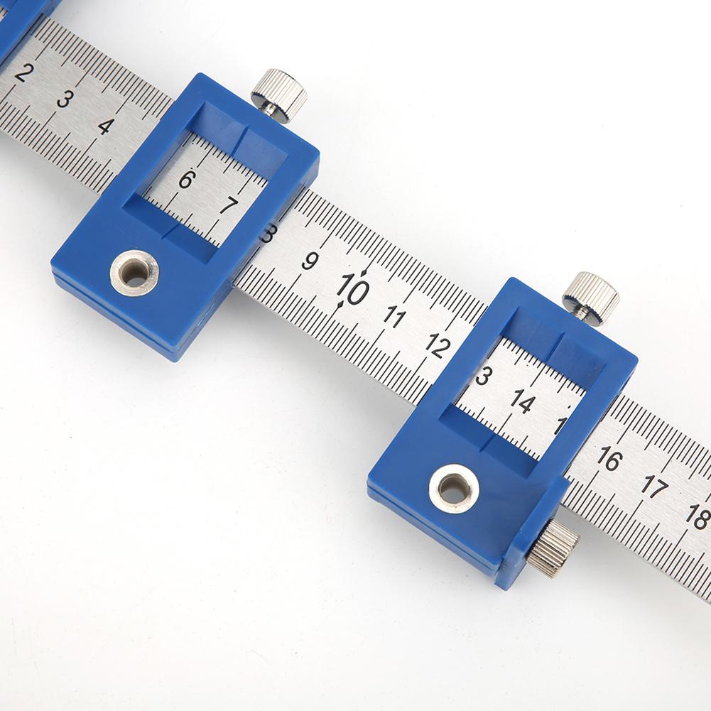 Holzbearbeitungs-Messwerkzeug Verstellbarer Bohrer-Locher-Locator Möbel Dübelbohrer