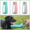 550ml Pet Folding Drinker Foldable Dog Water Bottle Portable   Small Large Dogs