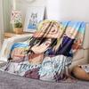 1PC Summer time Rendering Print Flannel Blanket, High quality All Seasons, Home Decor, Warmth and Comfort, Perfect for Christmas Gifts