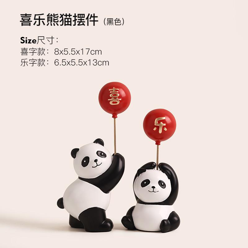 

Скульптура панды из смолы, поделки, украшения для фойе, поделки, украшения, украшения для офисного стола, статуэтка животного, украшения для дома, искусство, подарки