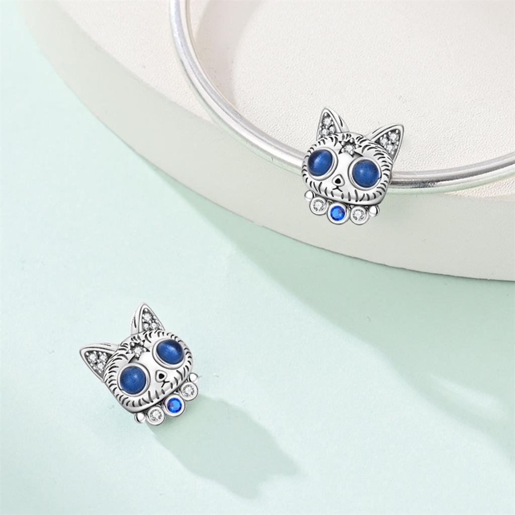 Cute Cartoon Animal Charms 925  Silver Dragon Bear Dog Quirky Funny Pendent Metal DIY Beads Necklace Bracelet Creativity