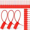 100pcs Red Tamper Seals 250mm Pull Tite Security Tags  Anti Demolition and Anti-theft