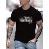 Stylish Letter Pattern Print Men's T-shirt, Graphic Tee Men's Summer Clothes, Men's Outfits
