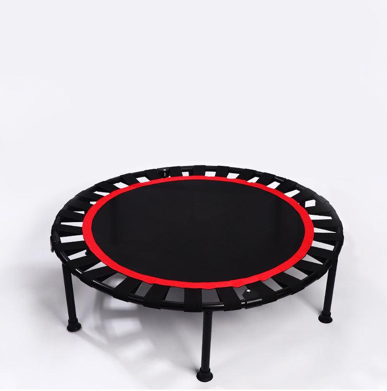 40" Round T-Handle Folding Indoor Trampoline for Kids with Handrail