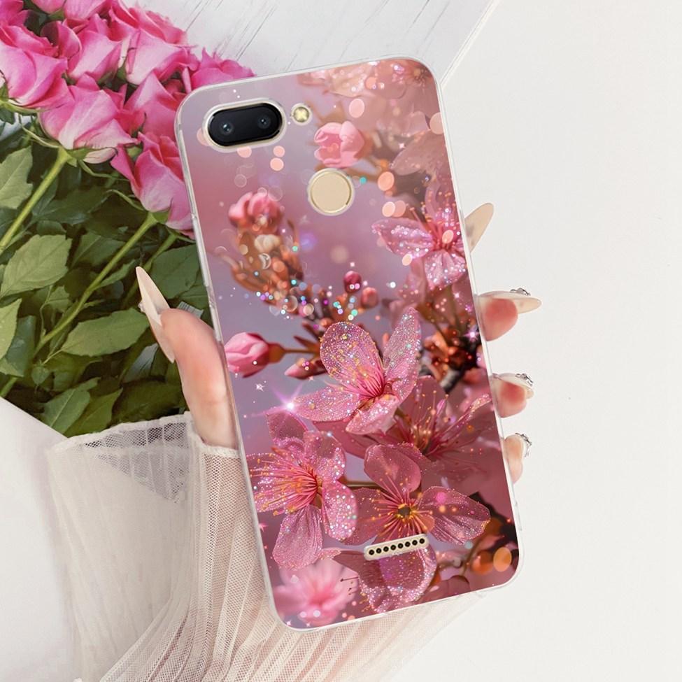 For Redmi 6 Case Cover Transparent Cute Cat Fashion Butterfly Funny Cool Painted Casing M1804C3DH M1804C3DG M1804C3DI