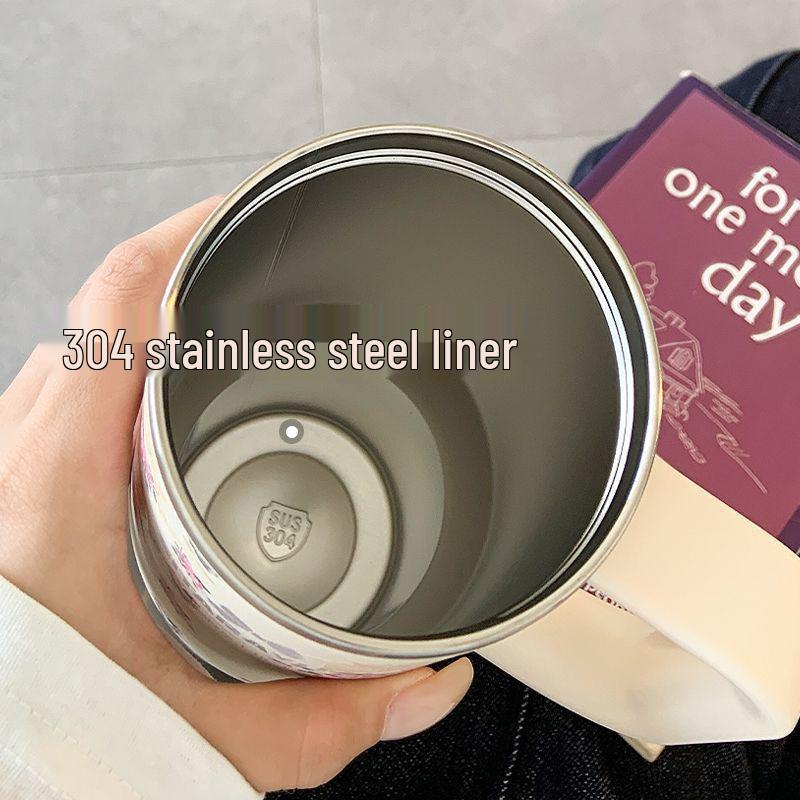 Hochkapazitäts-Isolierbecher aus 316 Edelstahl mit Griff - Stilvolles neues Design 2026 für Damen