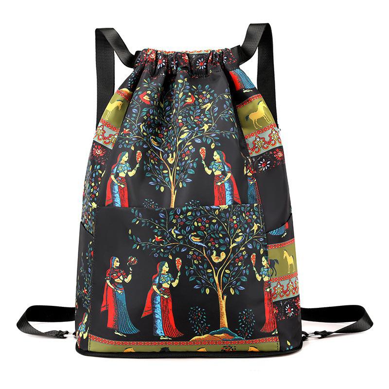 Lightweight Foldable Drawstring Backpack for Travel and Sports Fitness