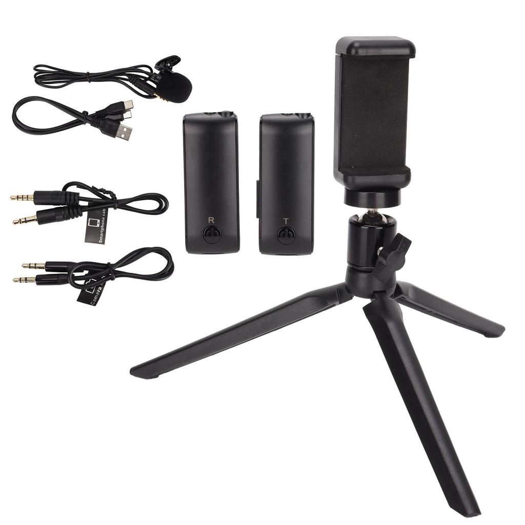 MCL-02 Wireless Lavalier Microphone Omnidirectional Recording Microphone for Smart Phones Cameras