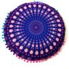 Bohemian 43cm/80cm Round Pillow Case Mandala Pattern Cushion Cover Indian Elephant Retro Meditation Floor Decorative Pillows