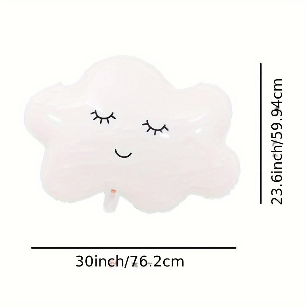 5Pcs 30inch White Cloud Balloons Cloud-Shaped Aluminum Foil Polyester Film Balloons for Gift Giving Cloud Theme Party Birthday Decoration Supplies