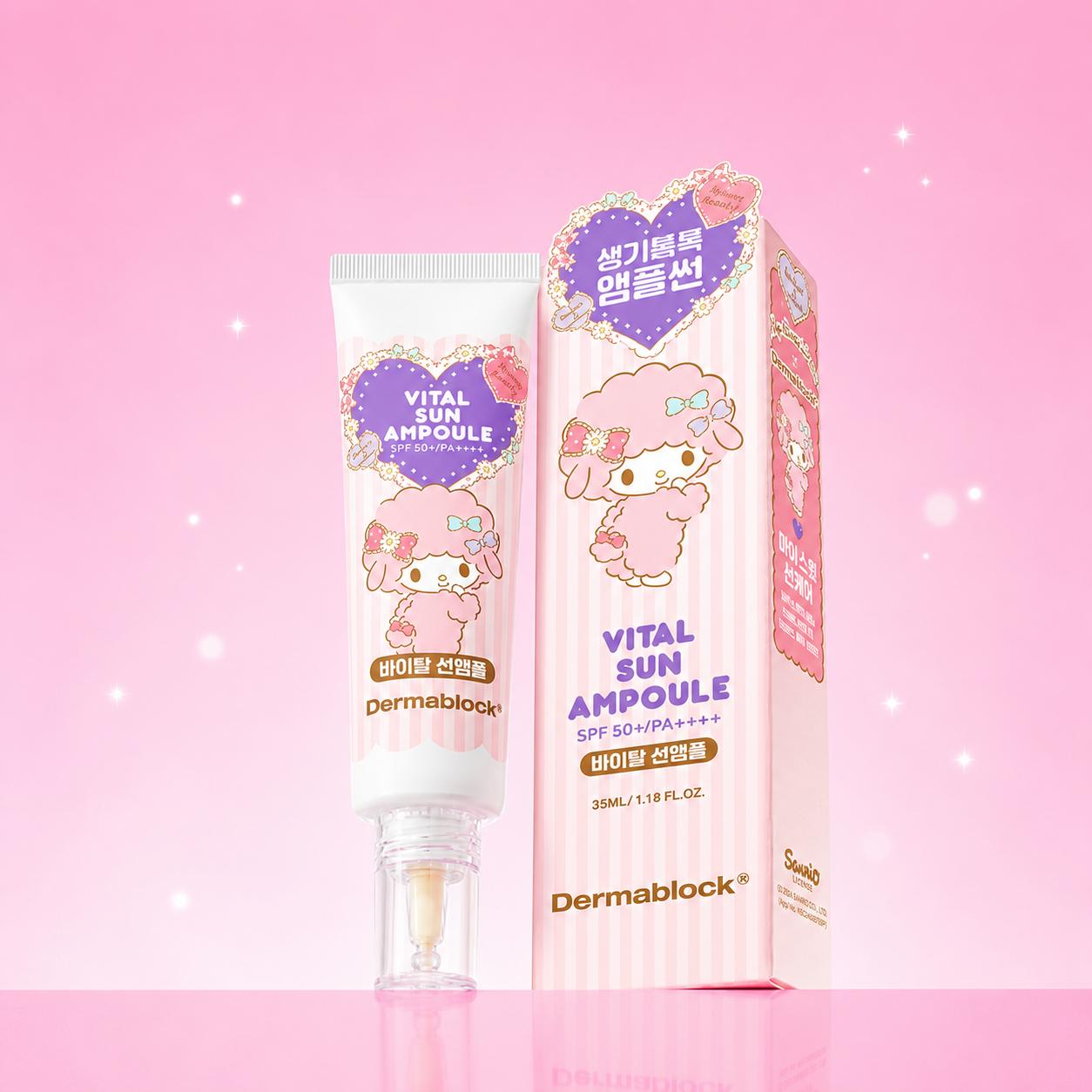 Derma Block Vital Sun Ampoule SPF50+ PA++++ 35 мл My Sweet Piano Edition – Увлажняющая сыворотка для защиты от солнца
