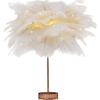 Feather Decoration Nordic Ins Style Bedside Lamp for Bedroom or Living Room - Modern Night Light
