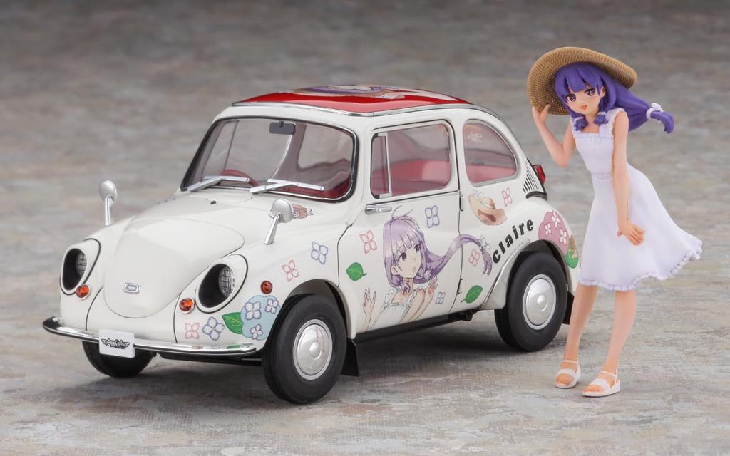 Hasegawa Subaru 360 Deluxe Claire Frost Plastikmodell SP648 1/24 mit Figur (Auto)
