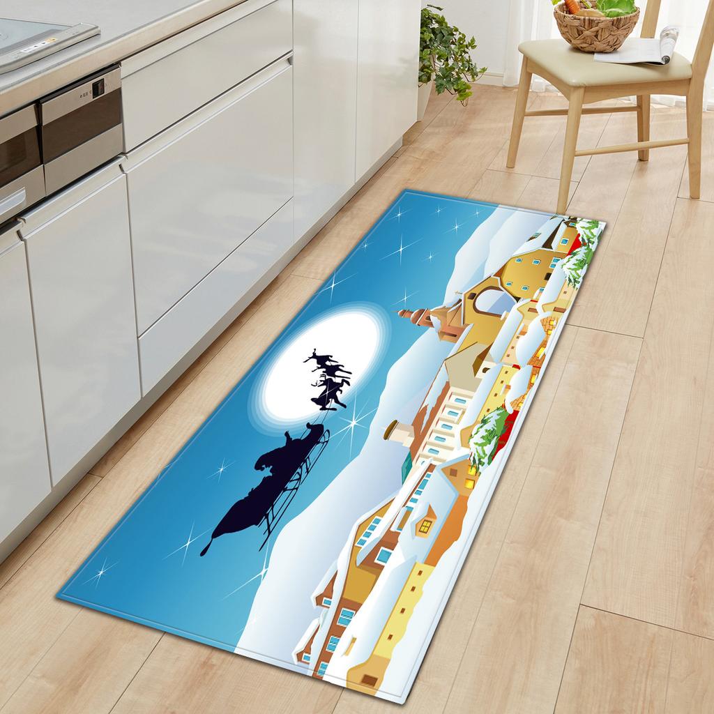 Christmas Kitchen Sand Carpet Doormat Long Floor Mat
